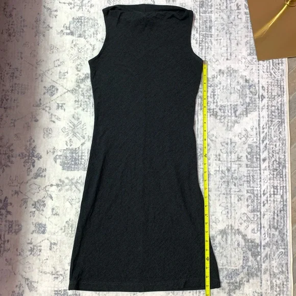 VTG Forever 21 Dark Grey Bodycon Dress S - Picture 4 of 6